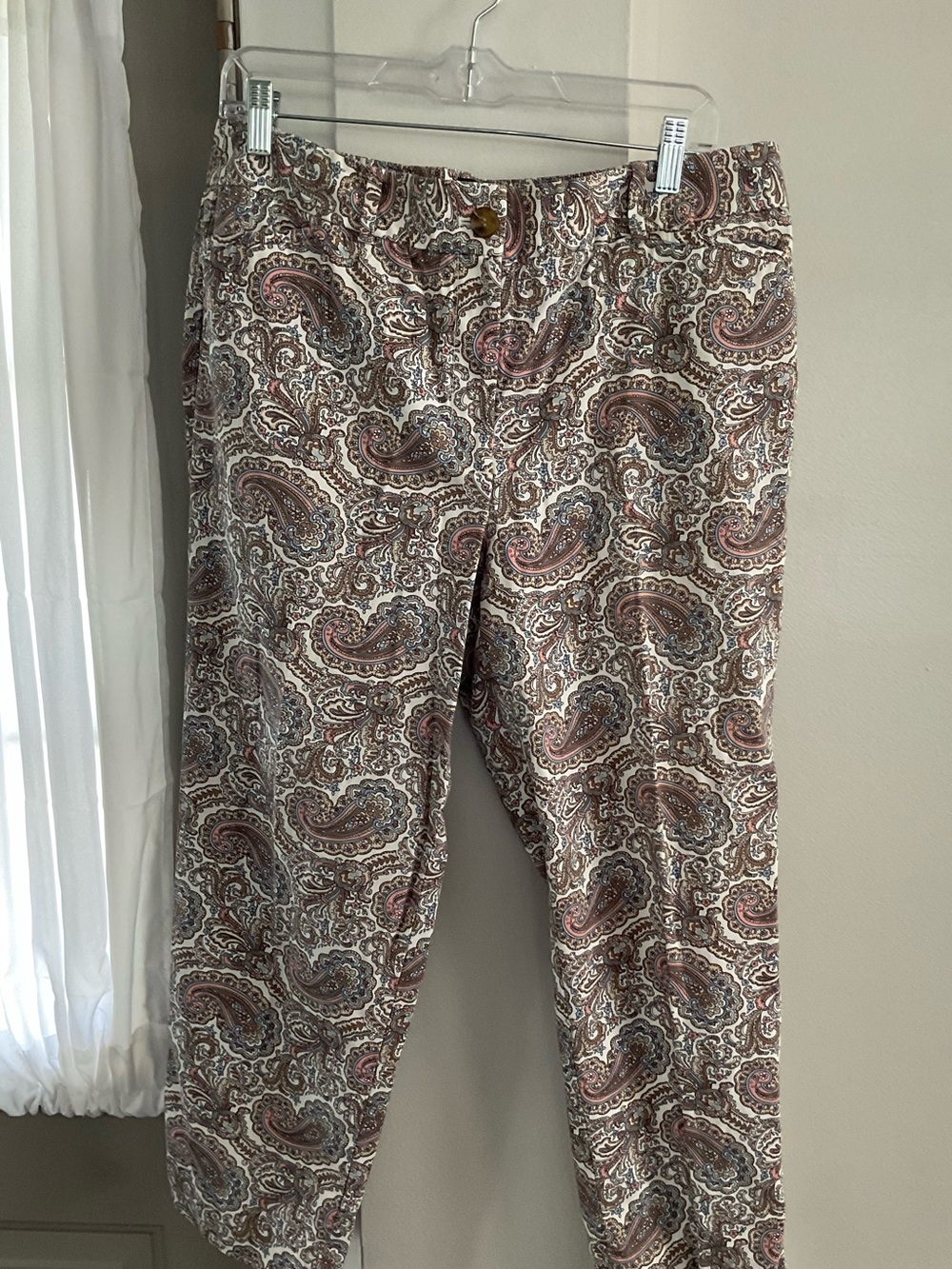 Talbots paisley the perfect crop pants size 12